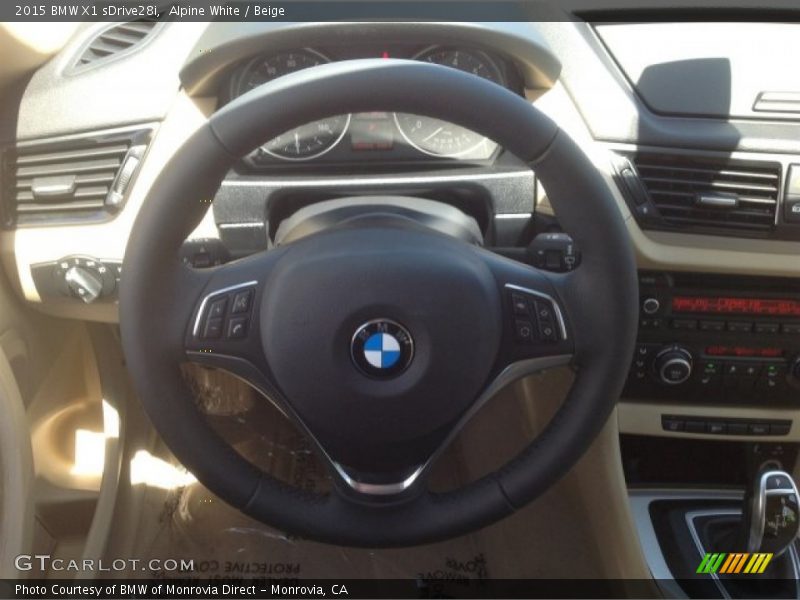 Alpine White / Beige 2015 BMW X1 sDrive28i