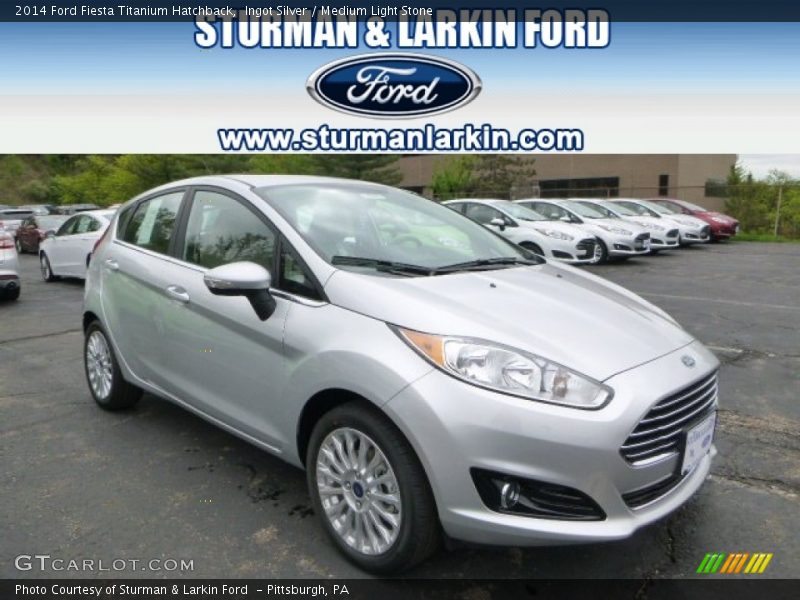 Ingot Silver / Medium Light Stone 2014 Ford Fiesta Titanium Hatchback
