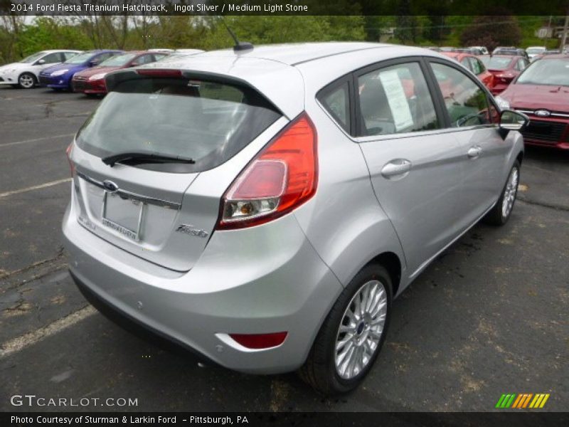 Ingot Silver / Medium Light Stone 2014 Ford Fiesta Titanium Hatchback