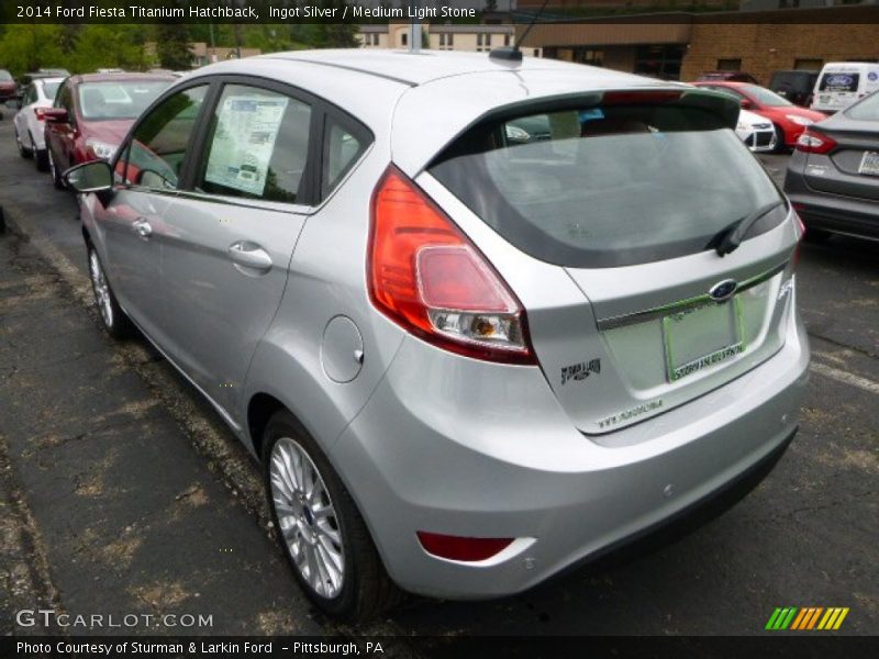 Ingot Silver / Medium Light Stone 2014 Ford Fiesta Titanium Hatchback