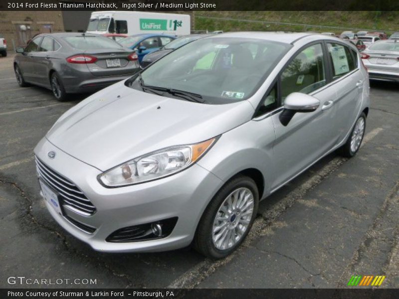 Ingot Silver / Medium Light Stone 2014 Ford Fiesta Titanium Hatchback