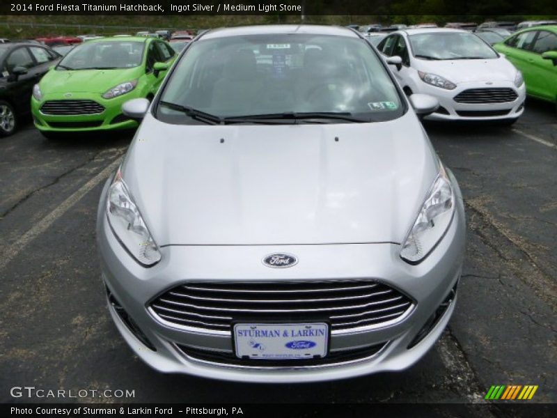 Ingot Silver / Medium Light Stone 2014 Ford Fiesta Titanium Hatchback