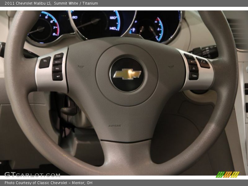 Summit White / Titanium 2011 Chevrolet Malibu LS