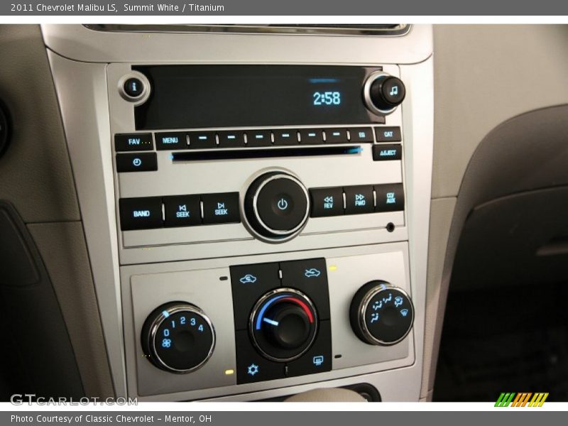 Summit White / Titanium 2011 Chevrolet Malibu LS