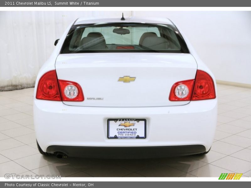 Summit White / Titanium 2011 Chevrolet Malibu LS