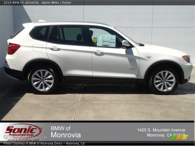 Alpine White / Oyster 2014 BMW X3 xDrive28i