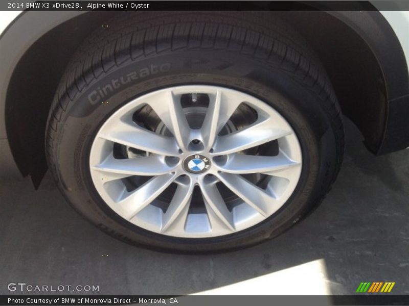 Alpine White / Oyster 2014 BMW X3 xDrive28i