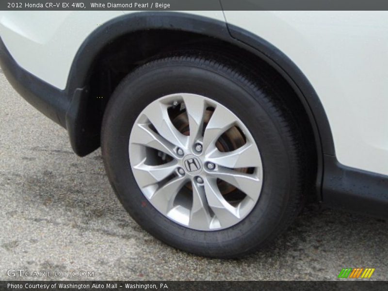White Diamond Pearl / Beige 2012 Honda CR-V EX 4WD