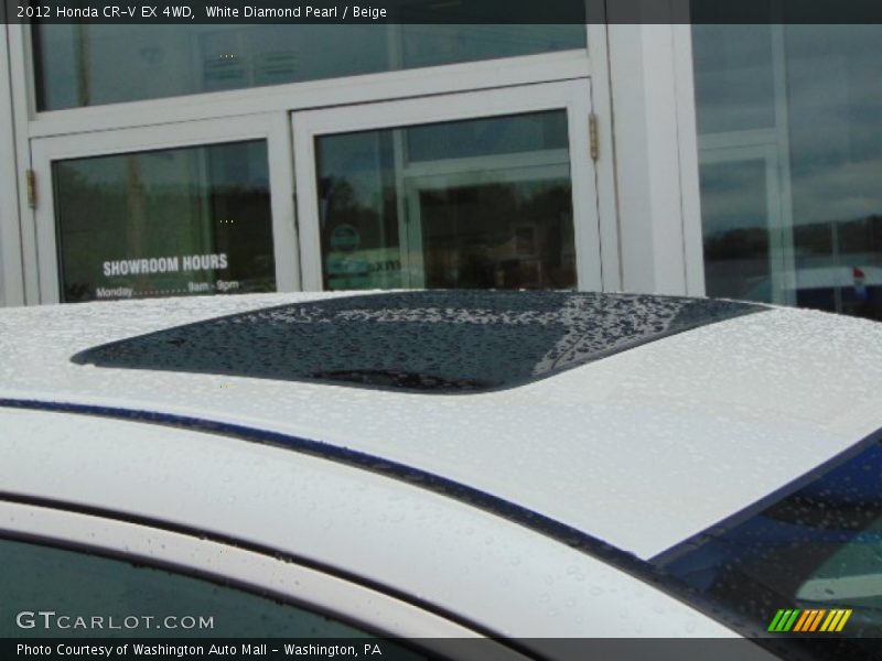 White Diamond Pearl / Beige 2012 Honda CR-V EX 4WD