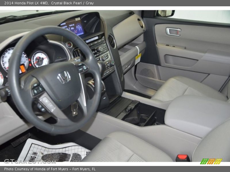Crystal Black Pearl / Gray 2014 Honda Pilot LX 4WD