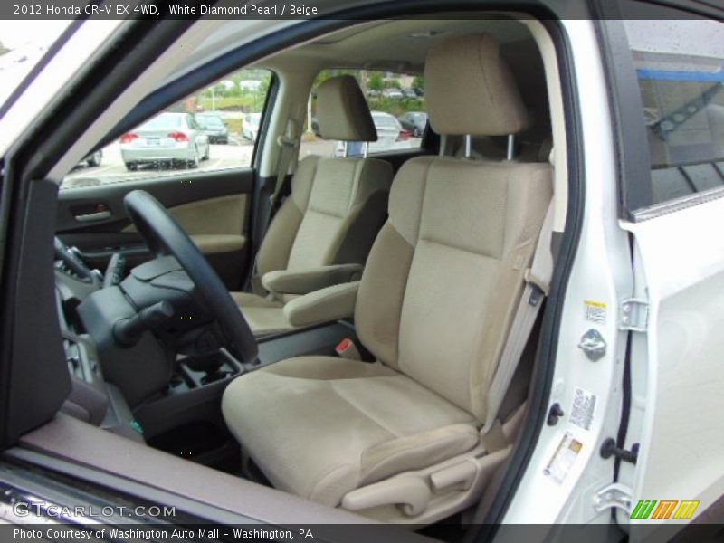 White Diamond Pearl / Beige 2012 Honda CR-V EX 4WD