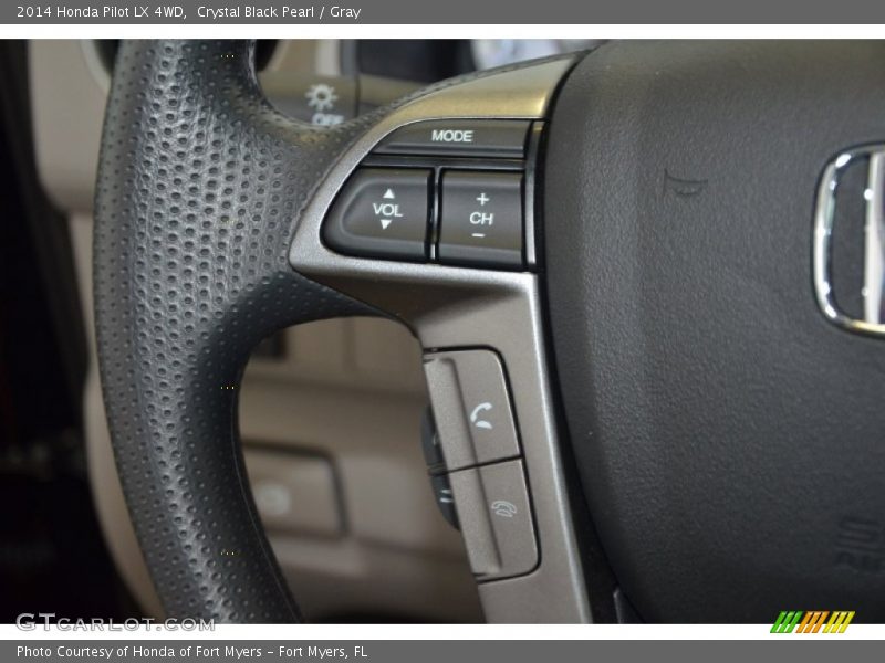 Crystal Black Pearl / Gray 2014 Honda Pilot LX 4WD