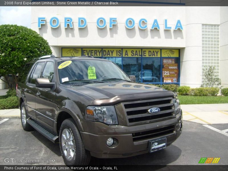Stone Green Metallic / Charcoal Black 2008 Ford Expedition Limited