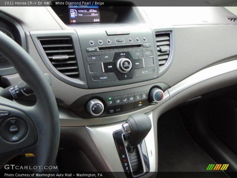 White Diamond Pearl / Beige 2012 Honda CR-V EX 4WD