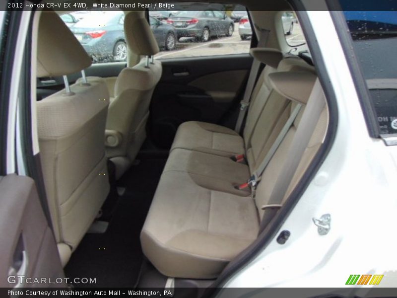 White Diamond Pearl / Beige 2012 Honda CR-V EX 4WD