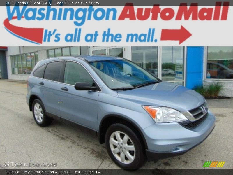 Glacier Blue Metallic / Gray 2011 Honda CR-V SE 4WD