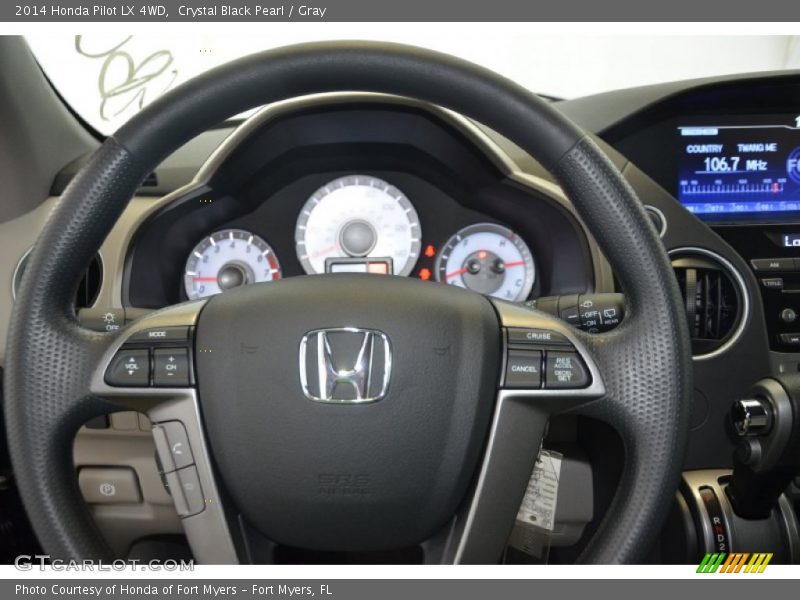 Crystal Black Pearl / Gray 2014 Honda Pilot LX 4WD