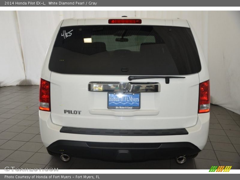 White Diamond Pearl / Gray 2014 Honda Pilot EX-L