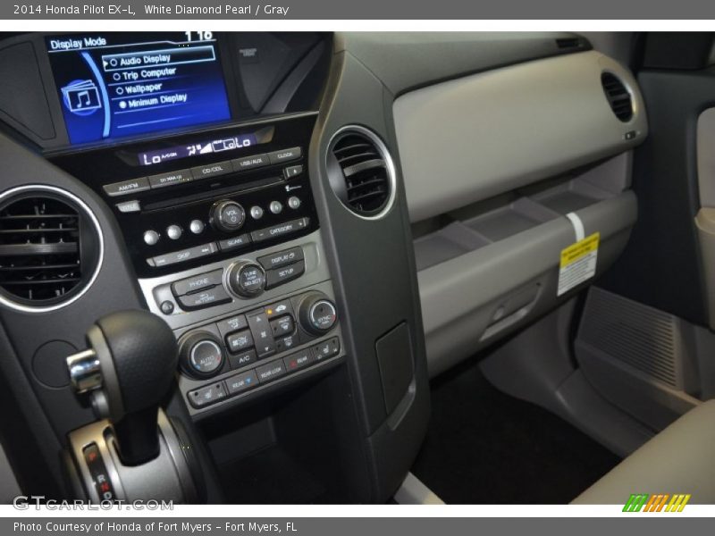 White Diamond Pearl / Gray 2014 Honda Pilot EX-L