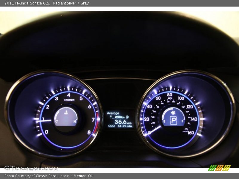 Radiant Silver / Gray 2011 Hyundai Sonata GLS