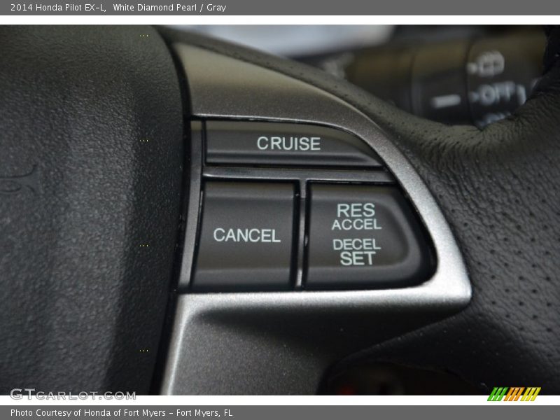 White Diamond Pearl / Gray 2014 Honda Pilot EX-L