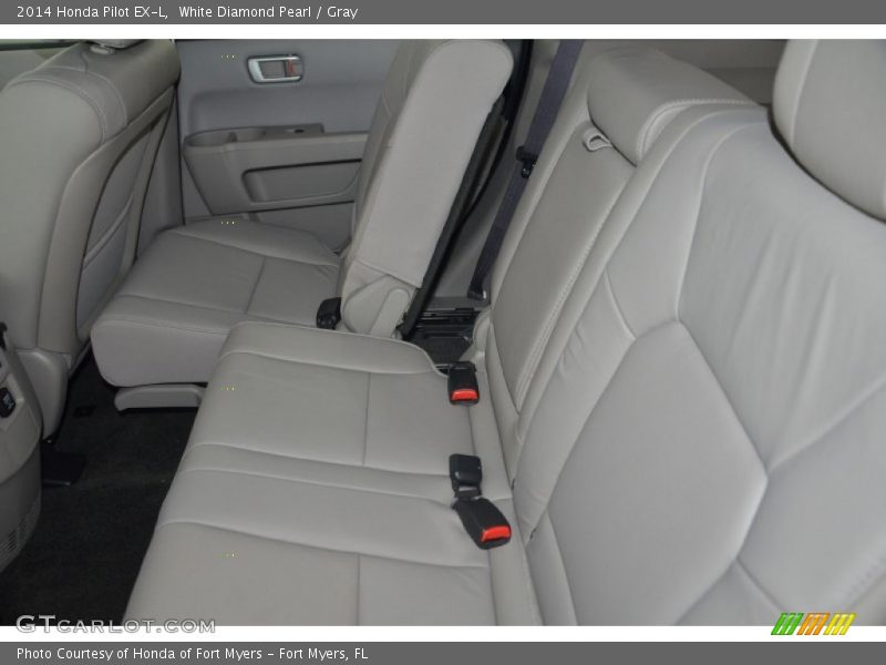 White Diamond Pearl / Gray 2014 Honda Pilot EX-L