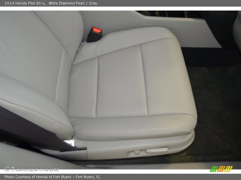 White Diamond Pearl / Gray 2014 Honda Pilot EX-L