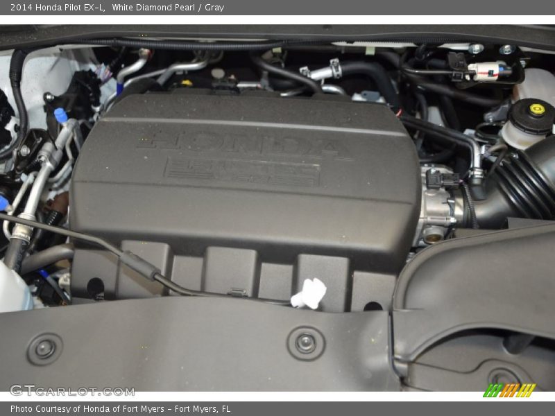 White Diamond Pearl / Gray 2014 Honda Pilot EX-L