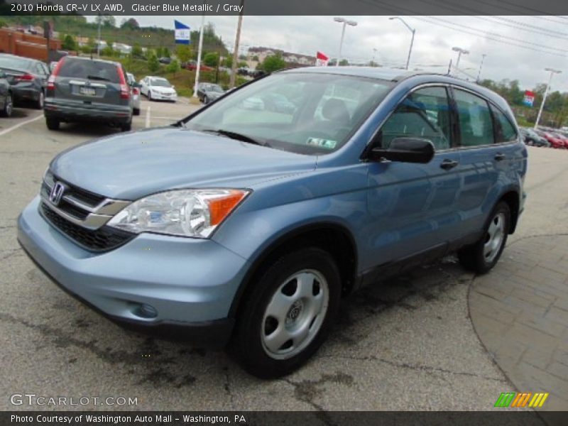 Glacier Blue Metallic / Gray 2010 Honda CR-V LX AWD