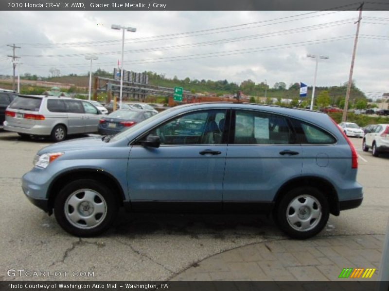 Glacier Blue Metallic / Gray 2010 Honda CR-V LX AWD
