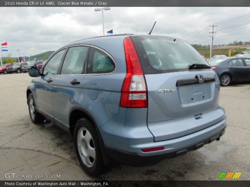 Glacier Blue Metallic / Gray 2010 Honda CR-V LX AWD