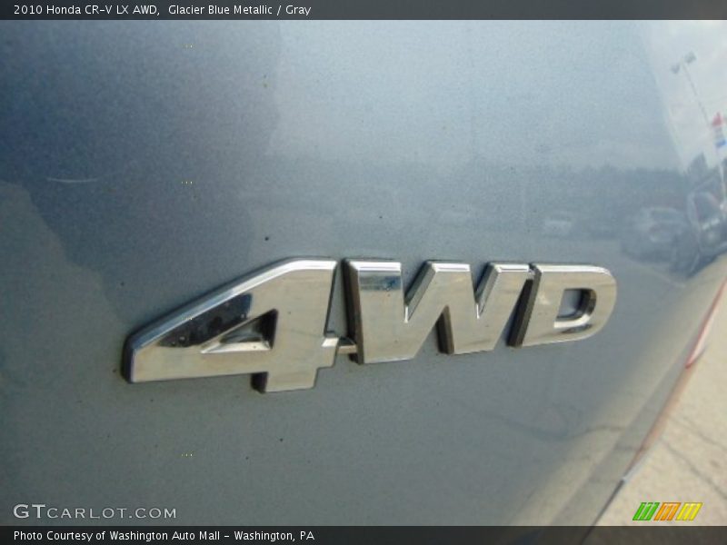Glacier Blue Metallic / Gray 2010 Honda CR-V LX AWD