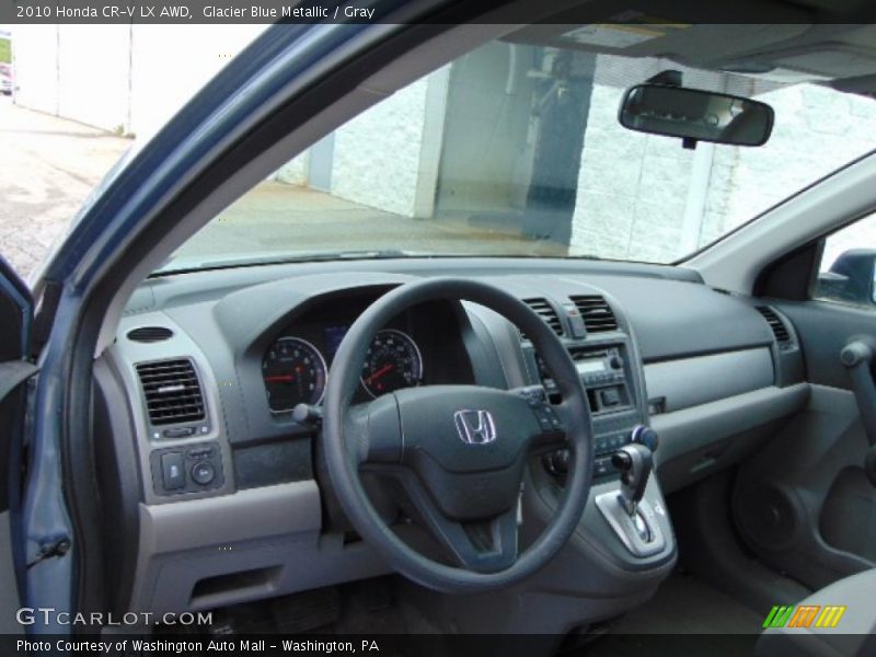 Glacier Blue Metallic / Gray 2010 Honda CR-V LX AWD