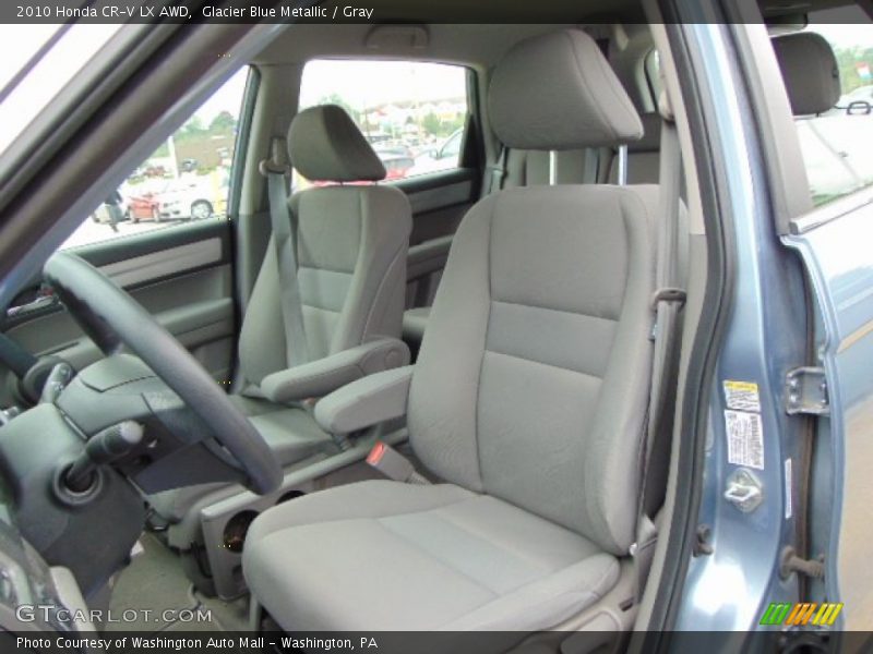 Glacier Blue Metallic / Gray 2010 Honda CR-V LX AWD