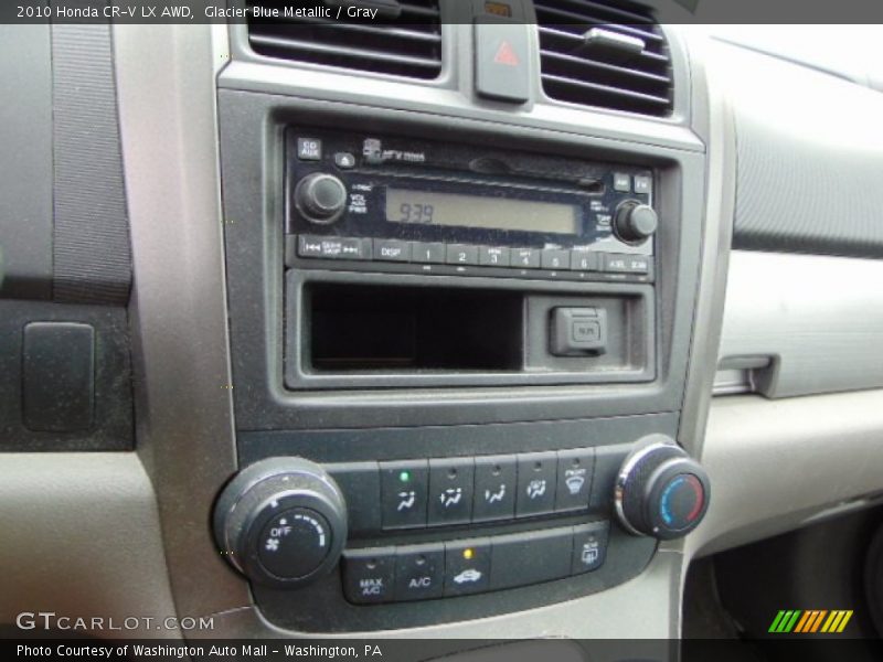 Glacier Blue Metallic / Gray 2010 Honda CR-V LX AWD