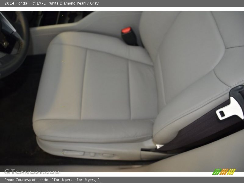 White Diamond Pearl / Gray 2014 Honda Pilot EX-L