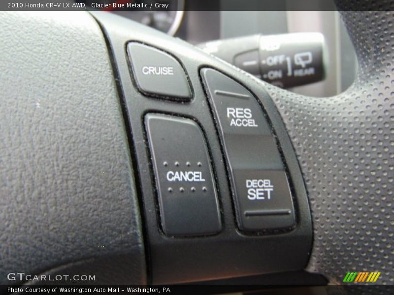 Glacier Blue Metallic / Gray 2010 Honda CR-V LX AWD