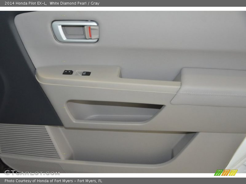 White Diamond Pearl / Gray 2014 Honda Pilot EX-L