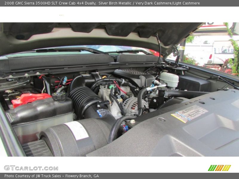 Silver Birch Metallic / Very Dark Cashmere/Light Cashmere 2008 GMC Sierra 3500HD SLT Crew Cab 4x4 Dually