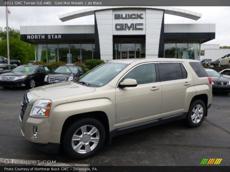 Gold Mist Metallic / Jet Black 2011 GMC Terrain SLE AWD