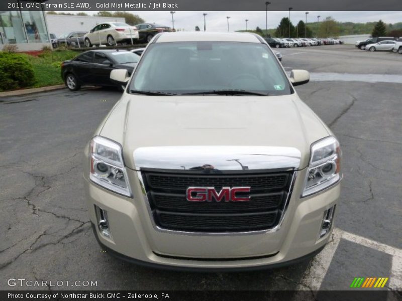 Gold Mist Metallic / Jet Black 2011 GMC Terrain SLE AWD