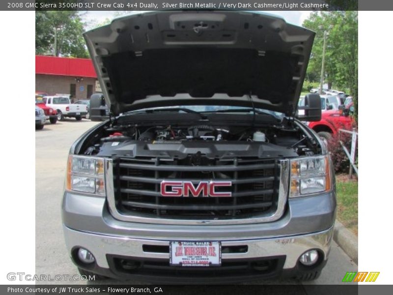 Silver Birch Metallic / Very Dark Cashmere/Light Cashmere 2008 GMC Sierra 3500HD SLT Crew Cab 4x4 Dually