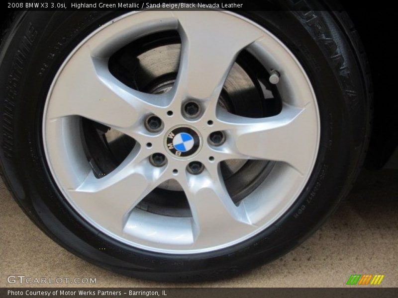 Highland Green Metallic / Sand Beige/Black Nevada Leather 2008 BMW X3 3.0si