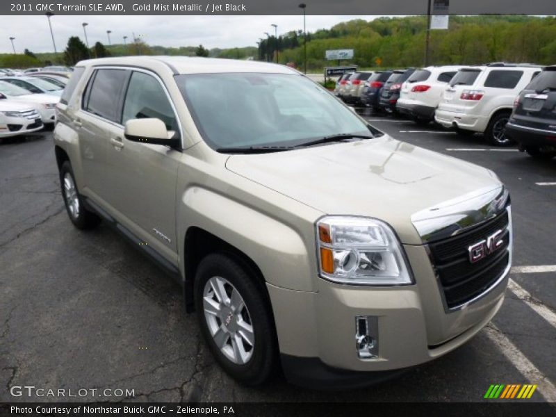 Gold Mist Metallic / Jet Black 2011 GMC Terrain SLE AWD