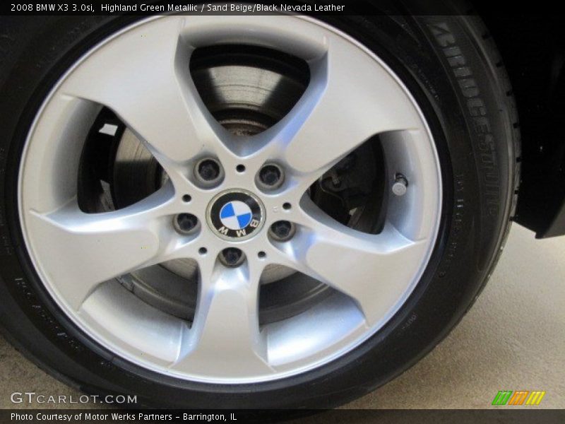 Highland Green Metallic / Sand Beige/Black Nevada Leather 2008 BMW X3 3.0si