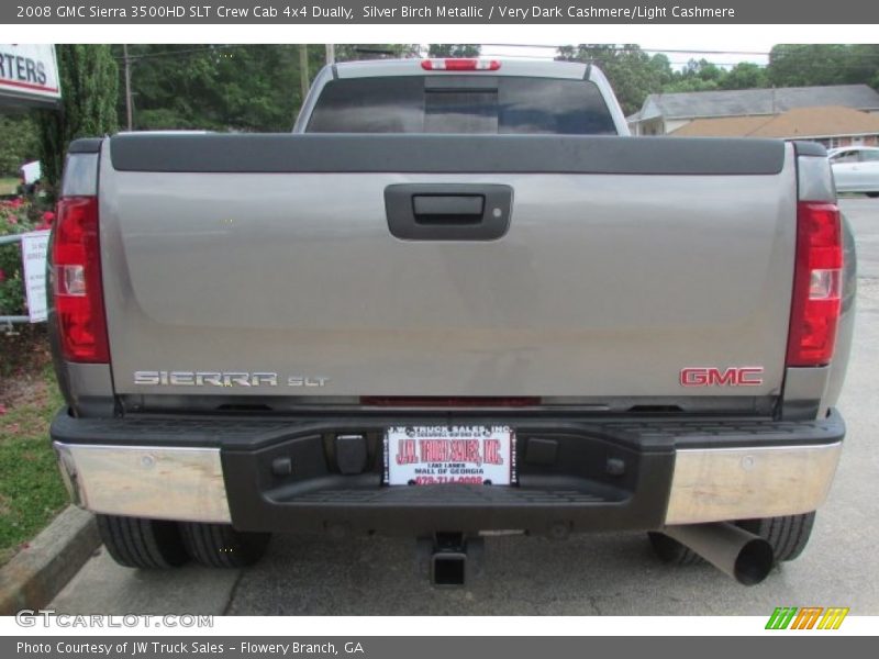 Silver Birch Metallic / Very Dark Cashmere/Light Cashmere 2008 GMC Sierra 3500HD SLT Crew Cab 4x4 Dually