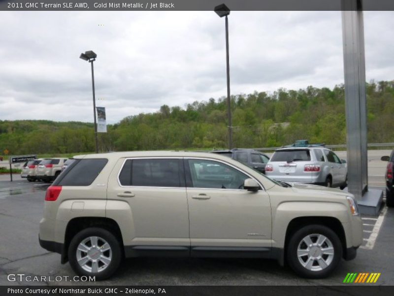Gold Mist Metallic / Jet Black 2011 GMC Terrain SLE AWD