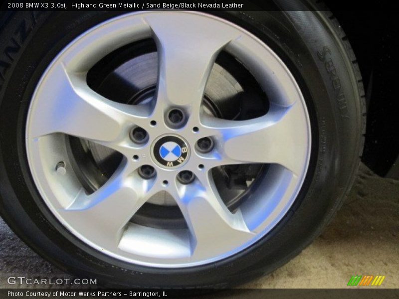 Highland Green Metallic / Sand Beige/Black Nevada Leather 2008 BMW X3 3.0si