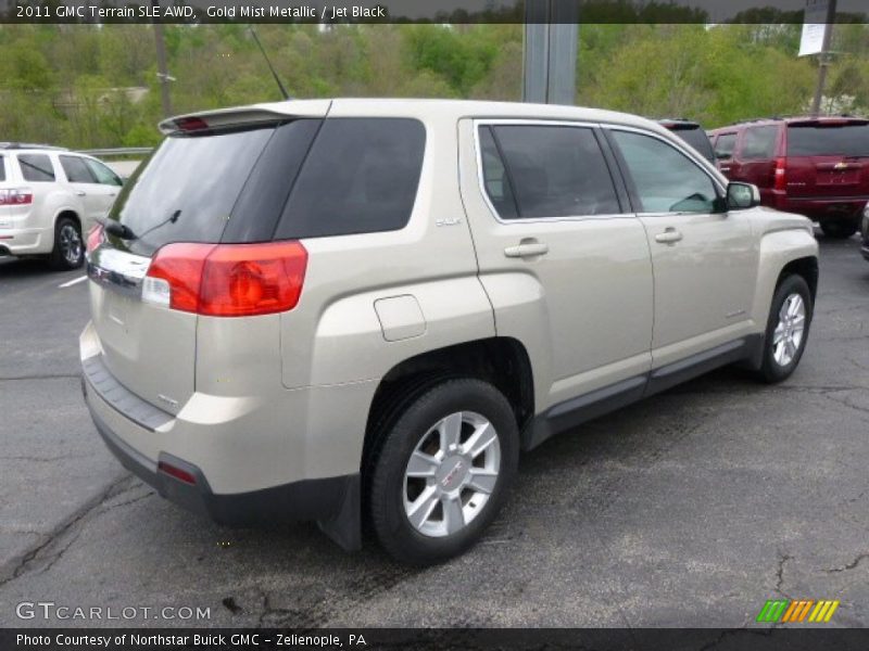 Gold Mist Metallic / Jet Black 2011 GMC Terrain SLE AWD