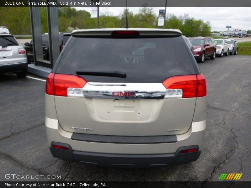 Gold Mist Metallic / Jet Black 2011 GMC Terrain SLE AWD